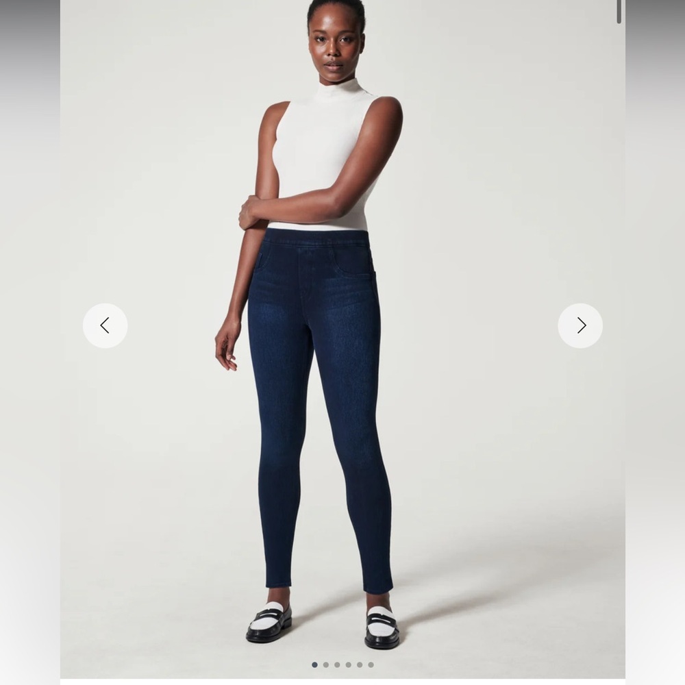 • Spanx • Women’s SPANX Jean-ish® Ankle Leggings Twilight Rinse / Dark Blue Sm